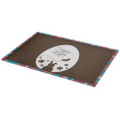 Modern Happy Easter Chocolate Brown Snijplank (Hoek)