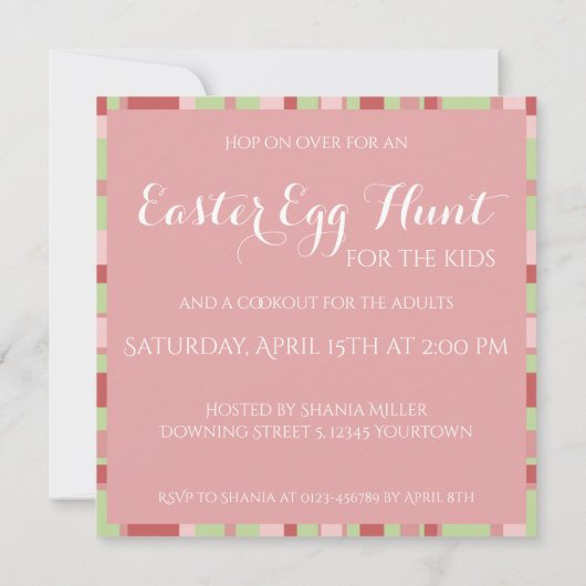 Modern Happy Easter Egg Pastel Roze Kaart (Achterkant)