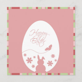 Modern Happy Easter Egg Pastel Roze Kaart