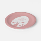 Modern Happy Easter Egg Pastel Roze Papieren Bordje (Gekanteld)