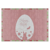 Modern Happy Easter Egg Pastel Roze Snijplank (Voorkant)