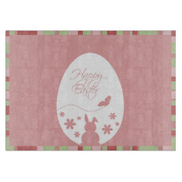 Modern Happy Easter Egg Pastel Roze Snijplank