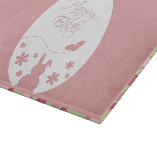 Modern Happy Easter Egg Pastel Roze Snijplank (Hoek)