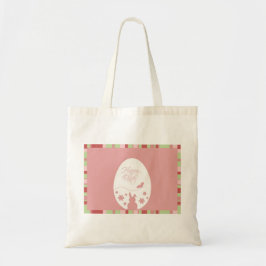 Modern Happy Easter Egg Pastel Roze Tote Bag