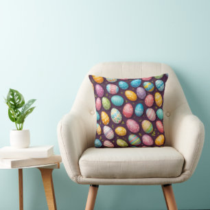 Modern Happy Easter Eggs Collectie Kussen
