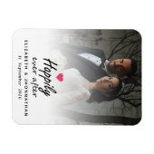 Modern Happy Ever After Heart Schattigee paar foto Magneet (Horizontaal)