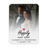Modern Happy Ever After Heart Schattigee paar foto Magneet (Verticaal)