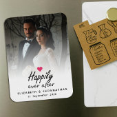 Modern Happy Ever After Heart Schattigee paar foto Magneet