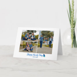 Modern Happy Family Day Foto's Vakantie Kaart