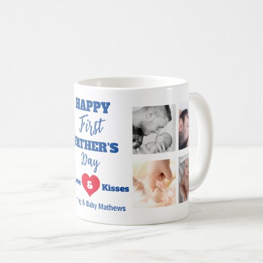 Modern Happy First Vaderdag Koffiemok (Voorkant rechts)