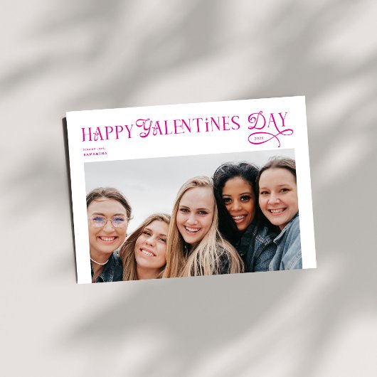 Modern Happy Galentines Day Bestfriends Photo Feestdagenkaart