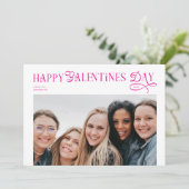 Modern Happy Galentines Day Bestfriends Photo Feestdagenkaart (Staand voorkant)