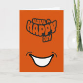 Modern Happy (Geboorte) Dag Tekst Gevouwen Wenskaa Kaart (Voorkant)