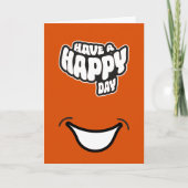 Modern Happy (Geboorte) Dag Tekst Gevouwen Wenskaa Kaart (Voorkant)