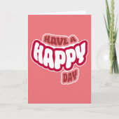 Modern Happy (geboorte)dag tekst gevouwen Wenskaar Kaart (Voorkant)