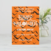 Modern Happy Halloween Kostuum Party Bats Sinaasap Kaart (Staand voorkant)