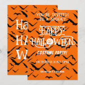 Modern Happy Halloween Kostuum Party Bats Sinaasap Kaart (Voorkant / Achterkant)
