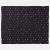 Modern Happy Halloween Paarse Spider Fleece Deken (Voorkant (Horizontaal))
