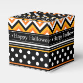 Modern Happy Halloween Pattern Bedankdoosjes (Voorkant Zijde)