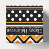 Modern Happy Halloween Pattern Bedankdoosjes (Bovenkant)