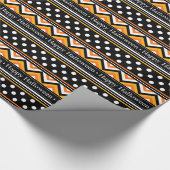 Modern Happy Halloween Pattern Cadeaupapier (Hoek)