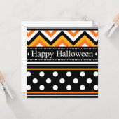 Modern Happy Halloween Pattern Kaart (Voorkant / Achterkant in situ)