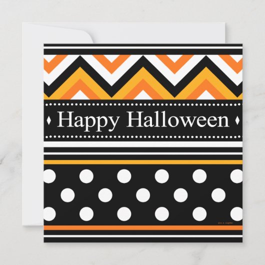Modern Happy Halloween Pattern Kaart (Voorkant)
