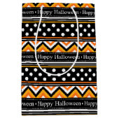 Modern Happy Halloween Pattern Medium Cadeauzakje (Voorkant)