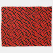 Modern Happy Halloween Red Ghost Fleece Blanket Deken (Voorkant (Horizontaal))