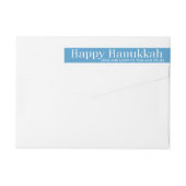 Modern Happy Hanukkah | Blauw en wit (Achterkant)