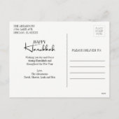 Modern Happy Hanukkah Candles Holiday Briefkaart (Achterkant)