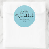 Modern Happy Hanukkah Candles Holiday Sticker (Tas)