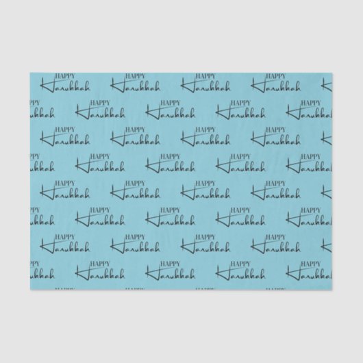 Modern Happy Hanukkah Holiday Tissue Paper Tissuepapier (Voorkant)