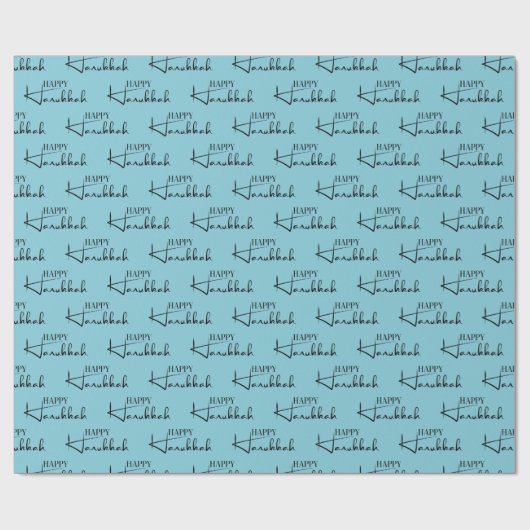 Modern Happy Hanukkah Holiday Wrapping Paper Cadeaupapier (Vlak)