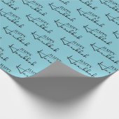Modern Happy Hanukkah Holiday Wrapping Paper Cadeaupapier (Hoek)