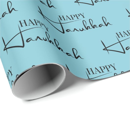 Modern Happy Hanukkah Holiday Wrapping Paper Cadeaupapier (Rol Hoek)