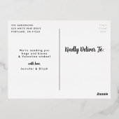 Modern Happy Heart Day Foto Valentijnsdag Gold Folie Feestdagen Briefkaart (Achterkant)