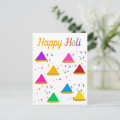 Modern Happy Holi Hindu Festival Colors Design Briefkaart (Staand voorkant)