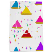 Modern Happy Holi Hindu Festival Colors Pattern Medium Cadeauzakje (Voorkant)