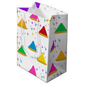 Modern Happy Holi Hindu Festival Colors Pattern Medium Cadeauzakje (Achterkant Gekanteld)