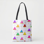 Modern Happy Holi Hindu Festival Colors Pattern Tote Bag (Voorkant)