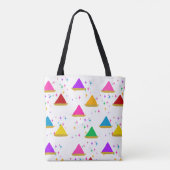 Modern Happy Holi Hindu Festival Colors Pattern Tote Bag (Achterkant)