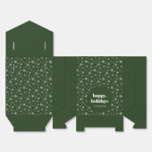 Modern Happy Holiday Green Snowflake Pattern Bedankdoosjes (Ongevouwen)