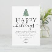 Modern Happy Holidays Corporate Logo Business  Feestdagenkaart (Staand voorkant)