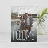 Modern Happy Holidays Photo Feestdagenkaart (Staand voorkant)