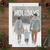 Modern Happy Holidays Photo Feestdagenkaart