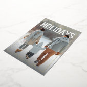 Modern Happy Holidays Photo Folie Feestdagenkaart (Gedraaid)