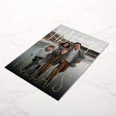 Modern Happy Holidays Photo Folie Feestdagenkaart (Gedraaid)