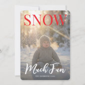 Modern Happy Holidays winter Photo Holiday  Feestdagenkaart (Voorkant)