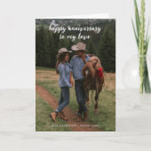 Modern Happy Jubileum voor mijn Love Scripty Font Kaart (Voorkant)